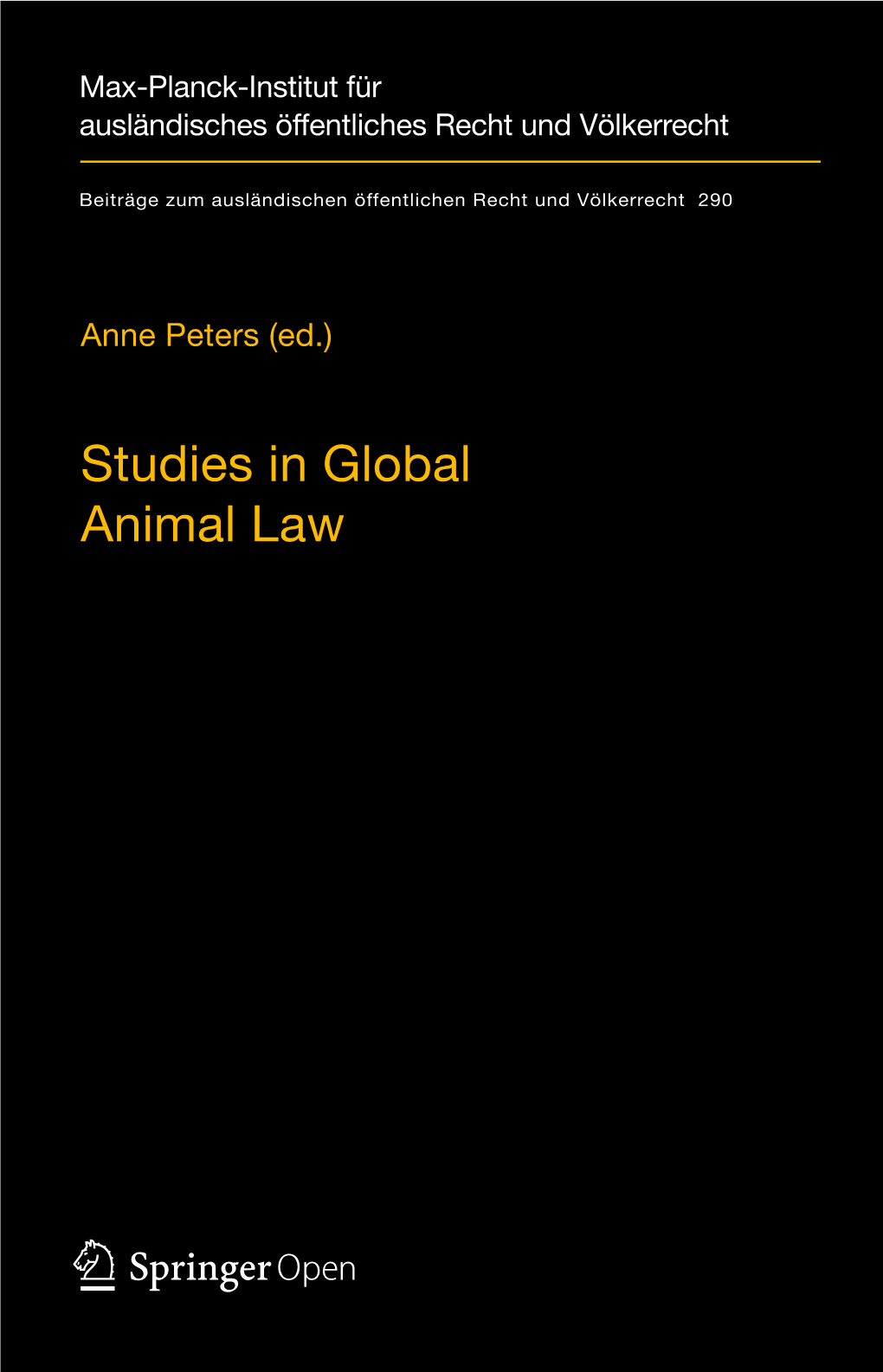 Studies in Global Animal Law