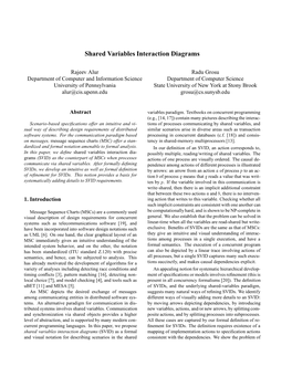 Shared Variables Interaction Diagrams