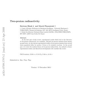Two-Proton Radioactivity 2