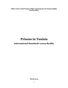 Prisons in Tunisia International Standards Versus Reality