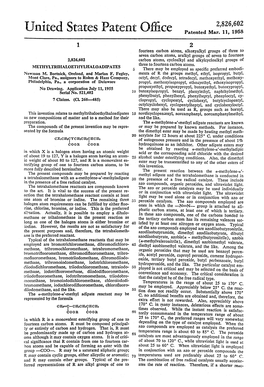 United States Patent Office Patented Mar