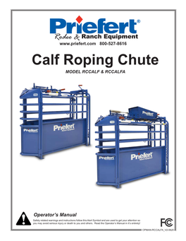 Calf Roping Chute MODEL RCCALF & RCCALFA