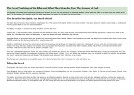 The Armour of God the Sword of the Spirit, the Word Of