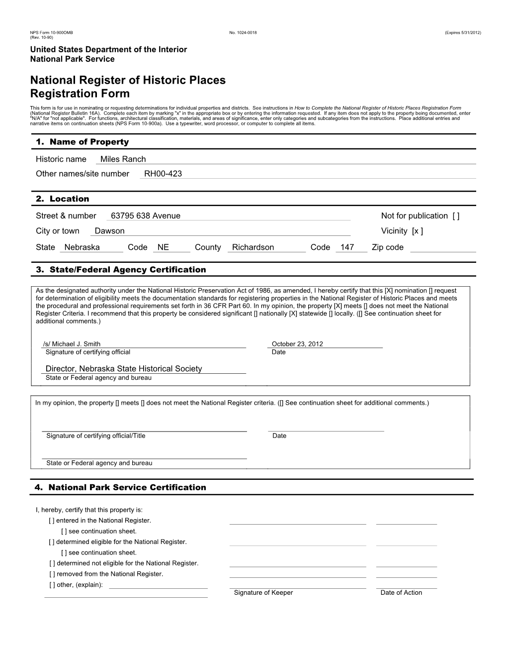 National Register of Historic Places Registration Form (National Register Bulletin 16A)