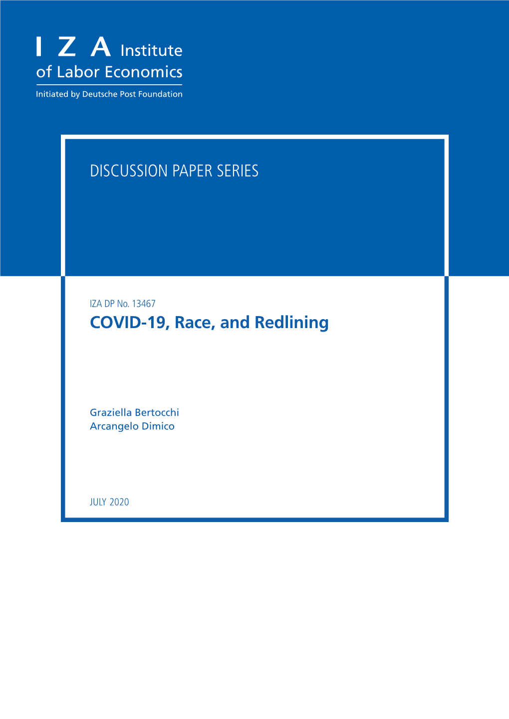 COVID-19, Race, and Redlining