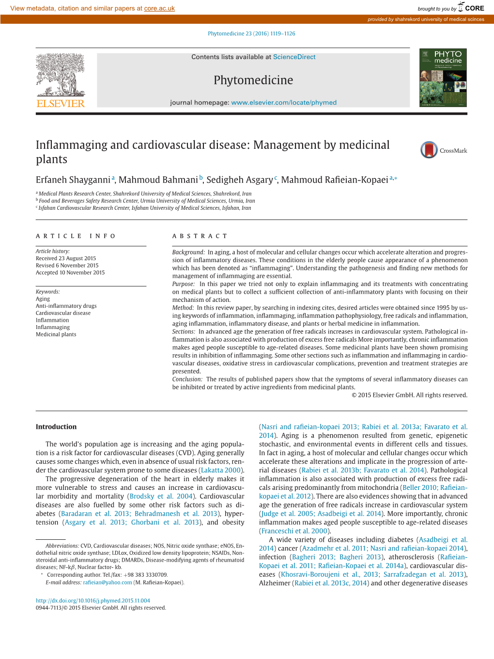 Inflammaging and Cardiovascular Disease