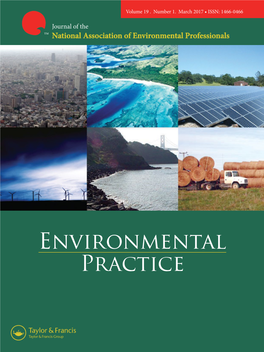 Environmental Practice ENVIRONMENTAL PRACTICE Journal of the National Association of Environmental Professionals