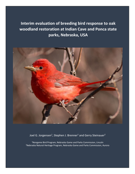 Breeding Bird Response to Oak Woodland Restoration at Indian Cave and Ponca State Parks