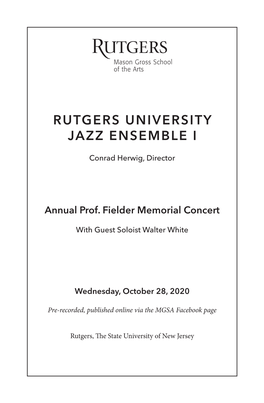 Rutgers University Jazz Ensemble I