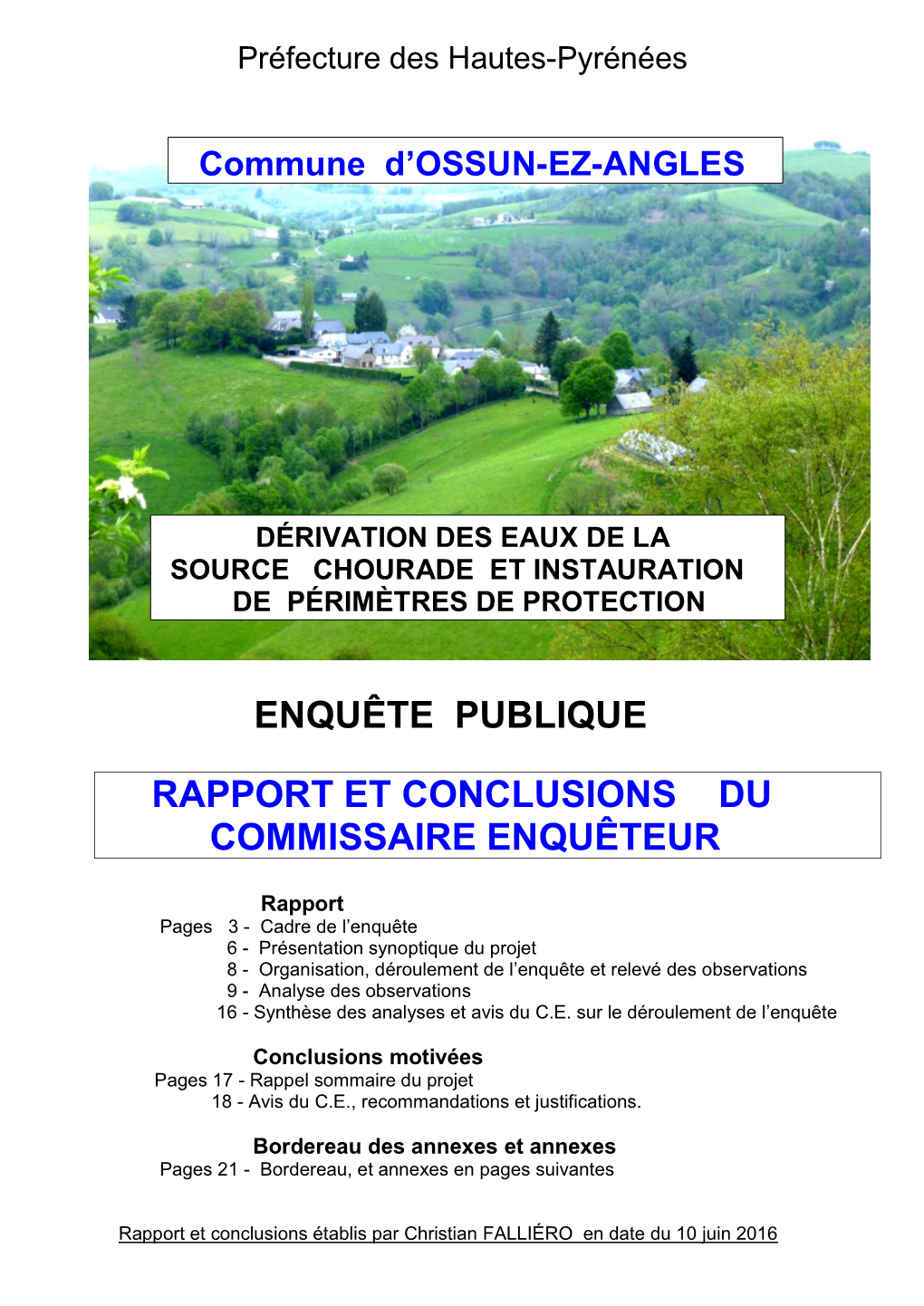 Enquête Publique Rapport Et Conclusions Du