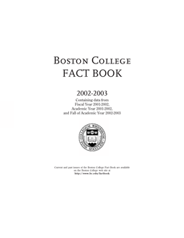 Boston College FACT BOOK