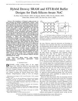 Hybrid Drowsy SRAM and STT-RAM Buffer Designs for Dark-Silicon