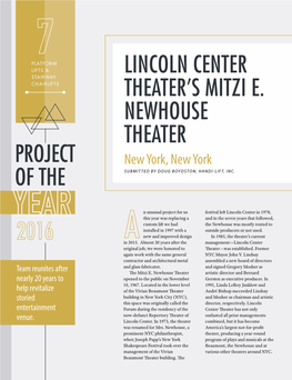 Project of the Lincoln Center Theater's Mitzi E