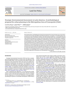Strategic Environmental Assessment in Latin America: a Methodological