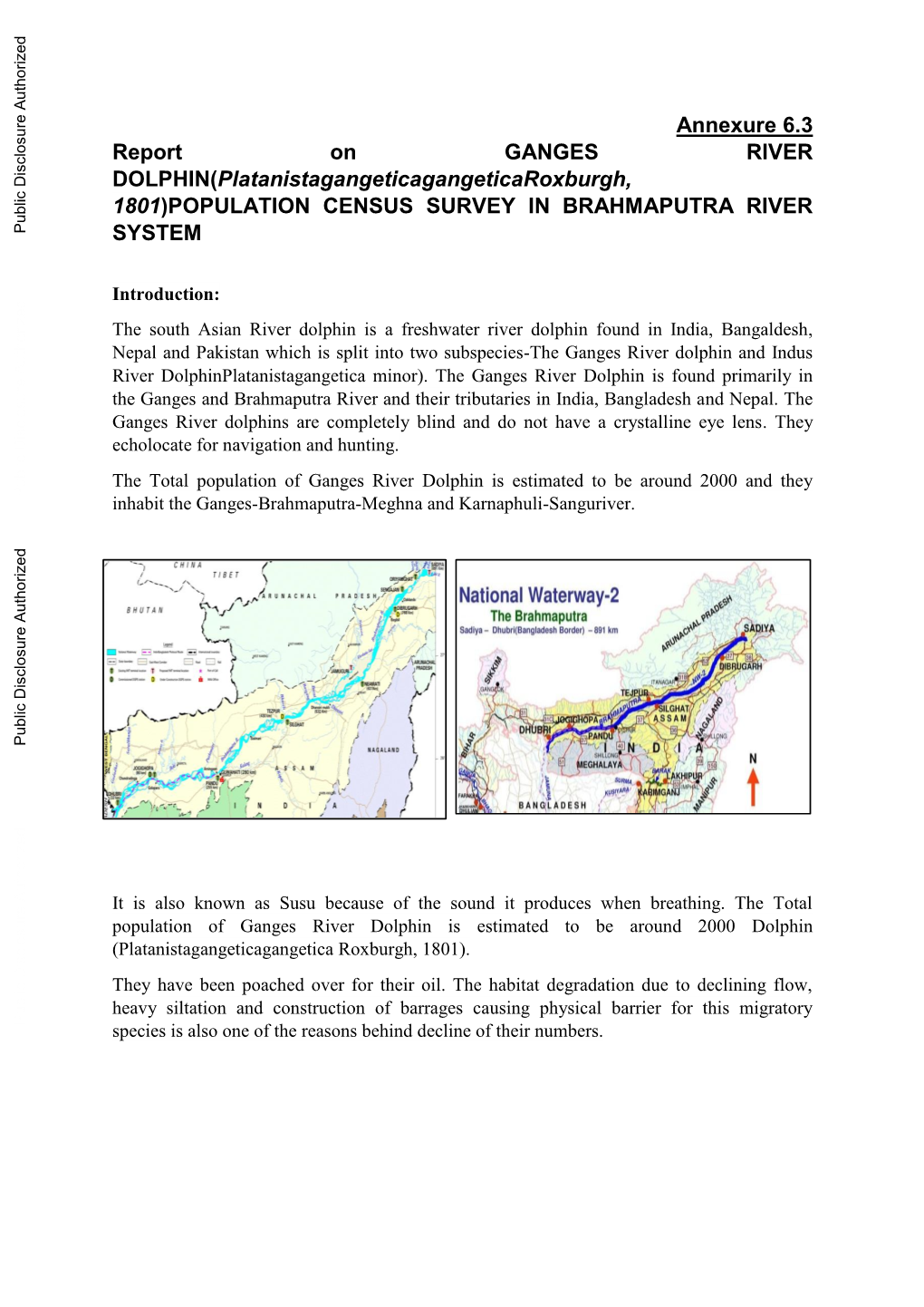 Population Census Survey in Brahmaputra River System