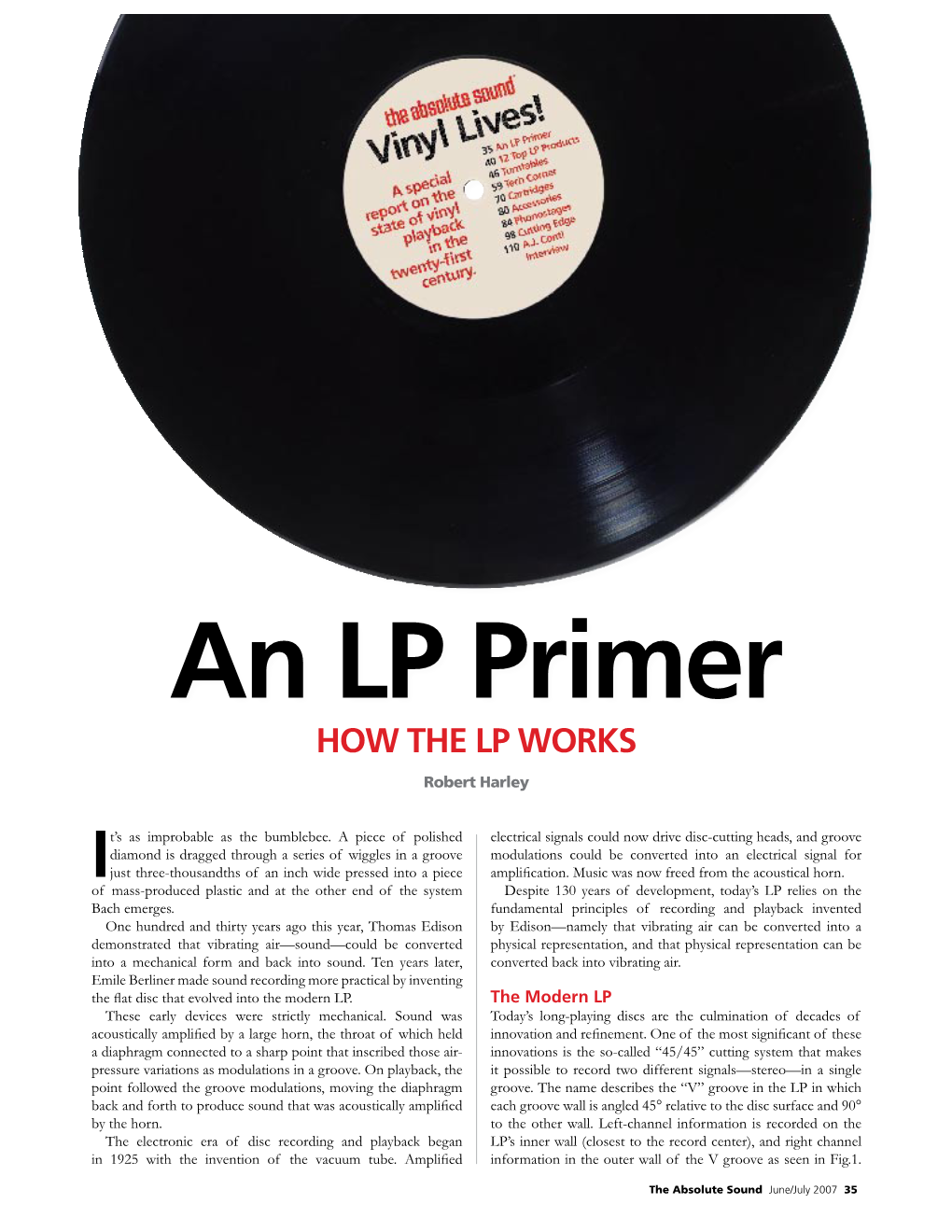 HOW the LP WORKS Robert Harley