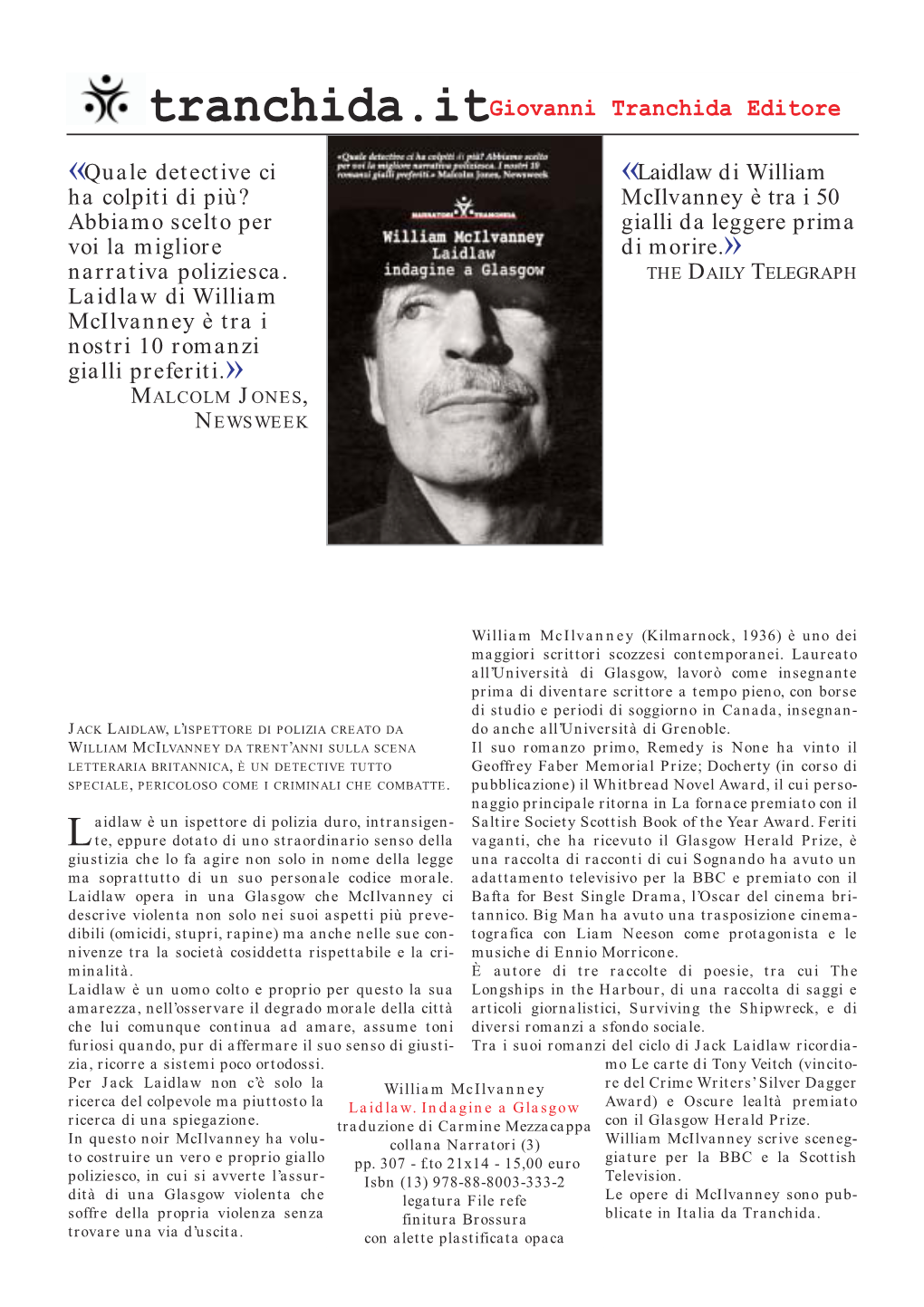 Laidlaw Di William Ha Colpiti Di Più? Mcilvanney È Tra I 50 Abbiamo Scelto Per Gialli Da Leggere Prima Voi La Migliore Di Morire.» Narrativa Poliziesca