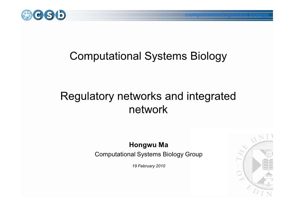 Gene Regulatory Network