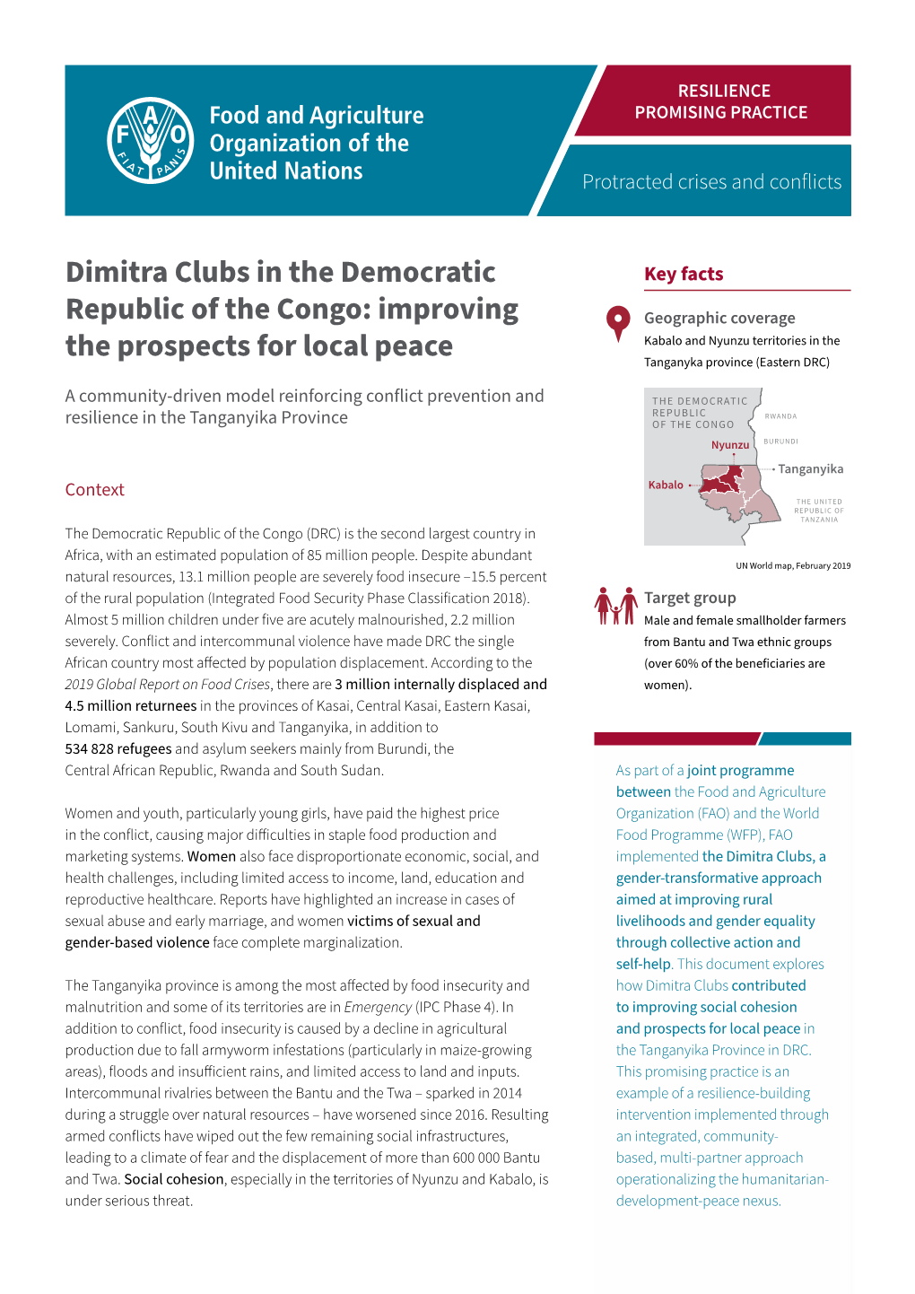 Dimitra Clubs in the Democratic Republic of the Congo: Improving