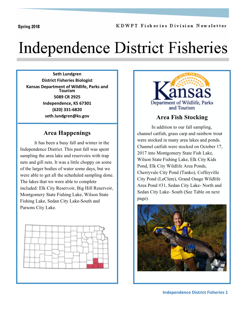 Independence District Fisheries Newsletter 4-16-2018