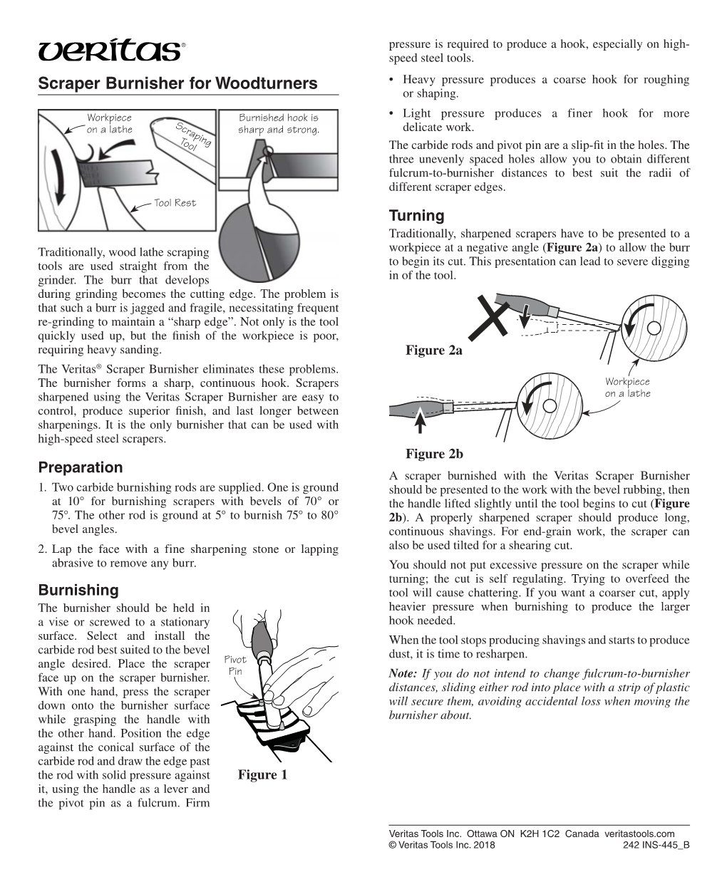 Scraper Burnisher for Woodturners