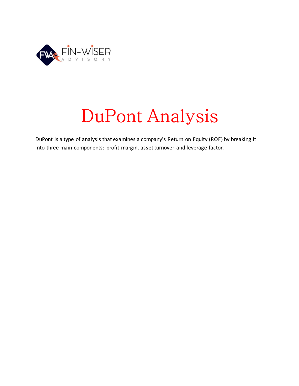 Dupont Analysis