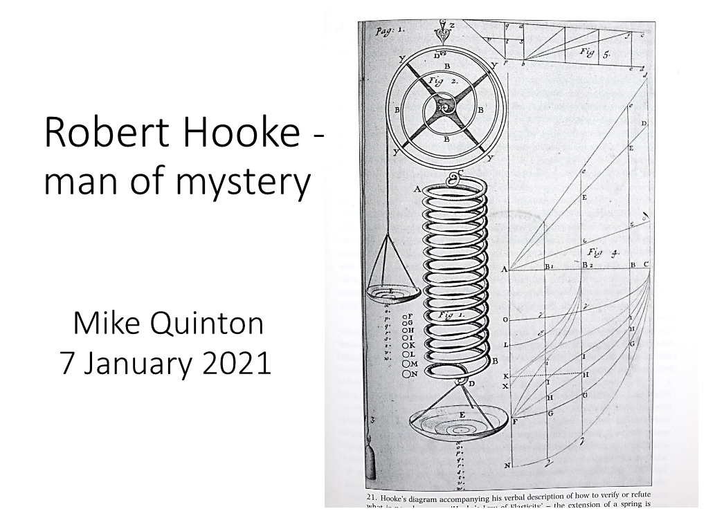Robert Hooke - Man of Mystery