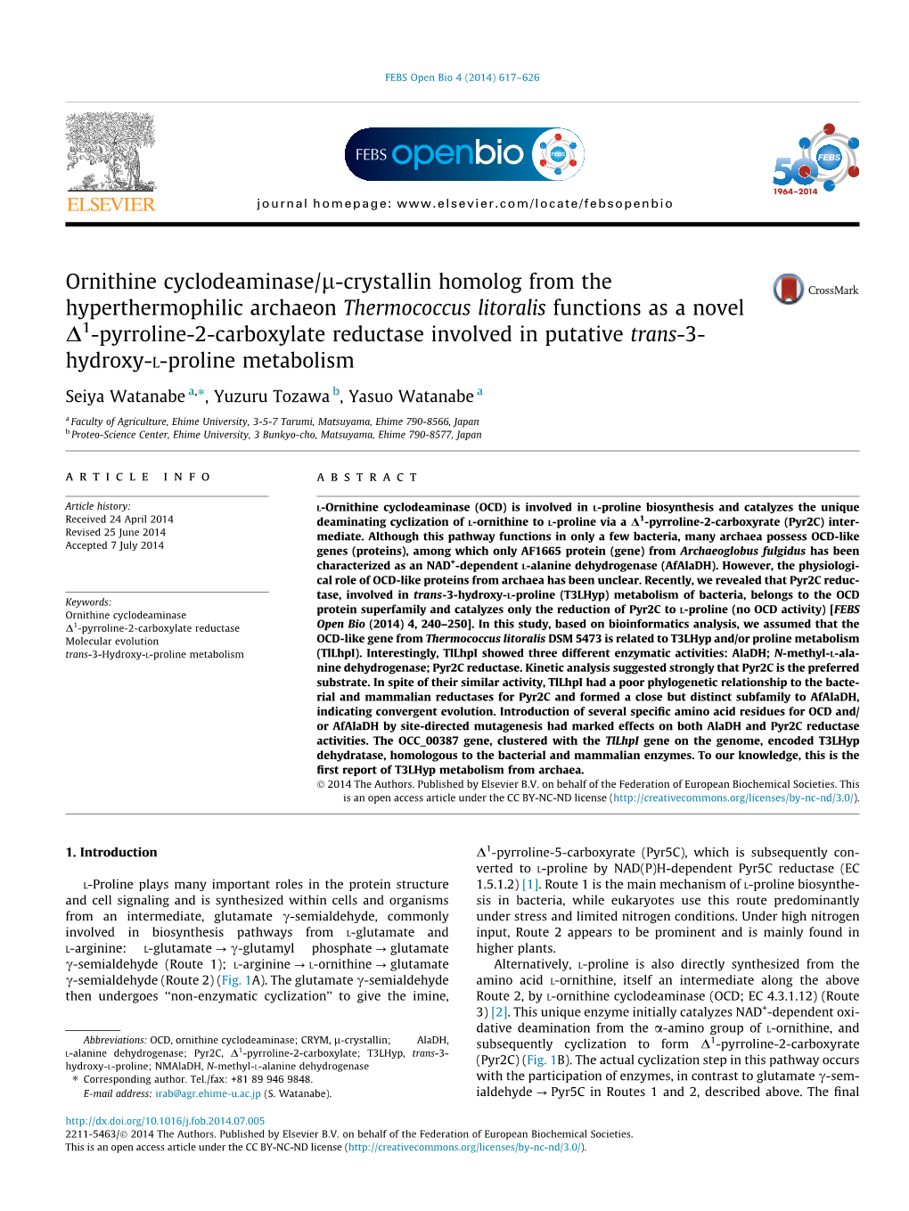 Ornithine Cyclodeaminase/Î¼-Crystallin Homolog from The