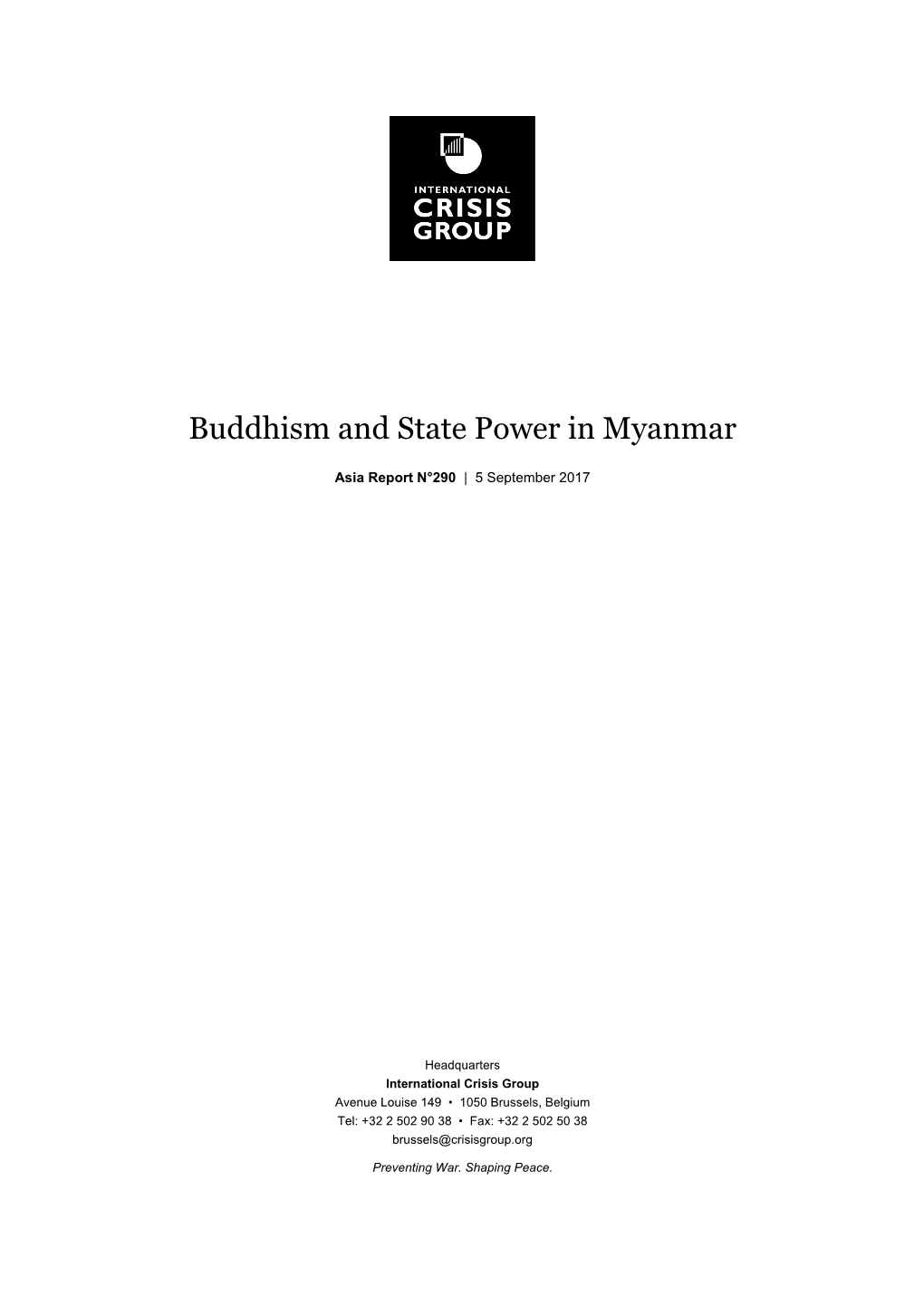 Buddhism and State Power in Myanmar