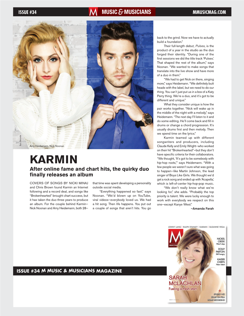 Karmin Teamed up with Different Songwriters and Producers, Including