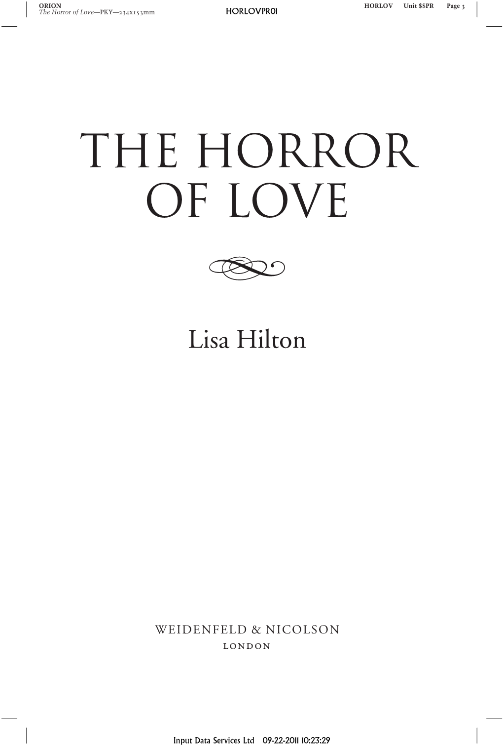 The Horror of Love—PKY—234X153mm HORLOVPR01