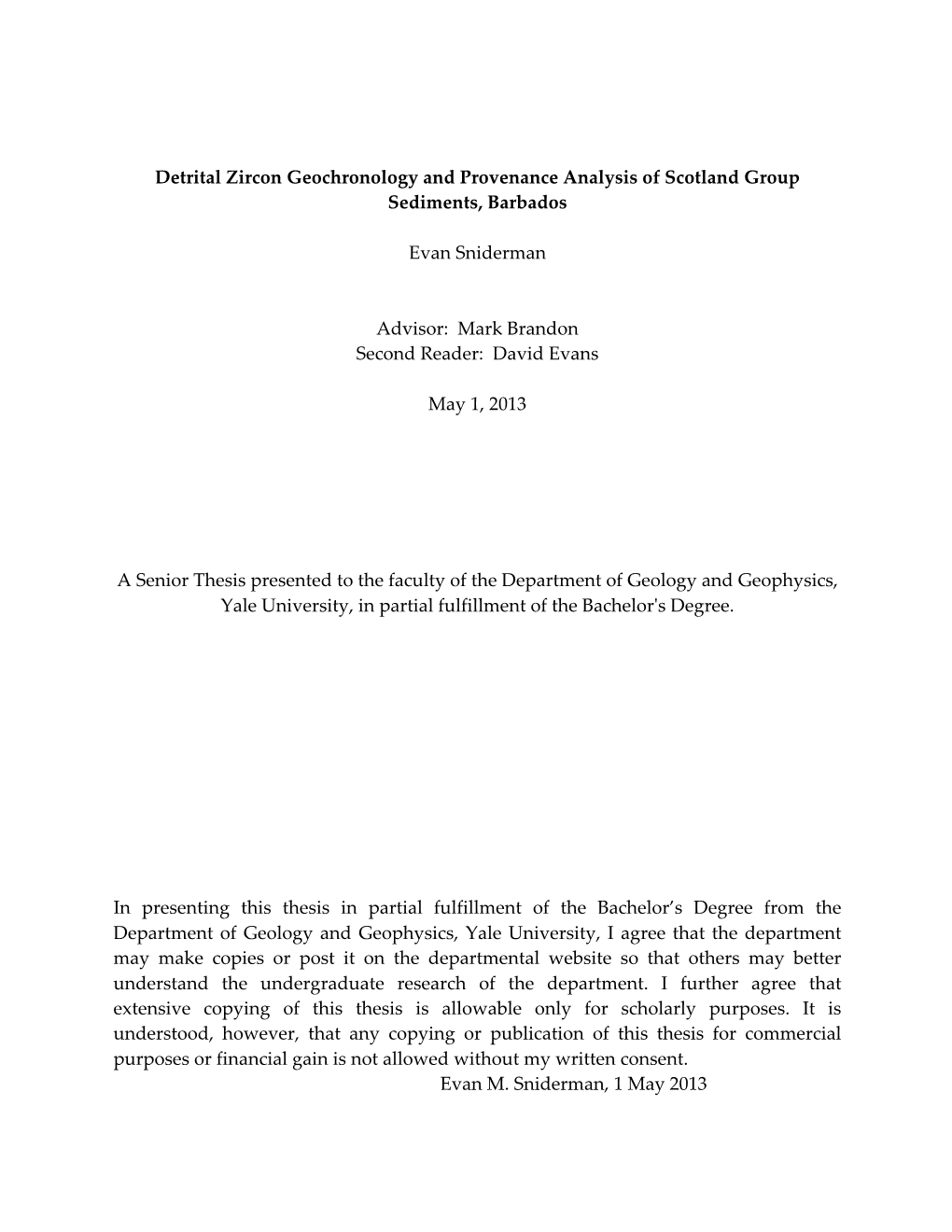 Detrital Zircon Geochronology and Provenance Analysis of Scotland