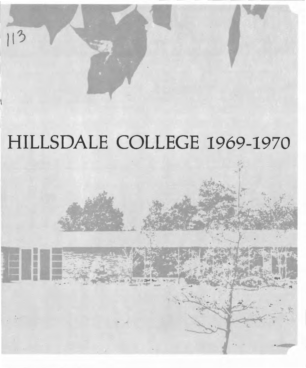 Hillsdale College 1969-1970