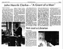 John Henrik Clarke-"A Giant of a Man"