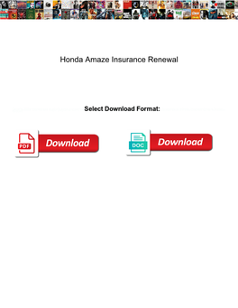 Honda Amaze Insurance Renewal
