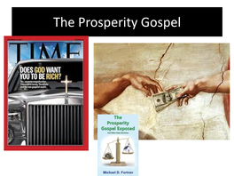 The Prosperity Gospel Defined