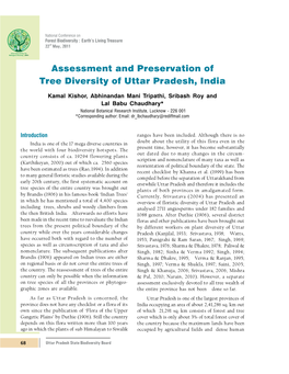 Assessment and Preservation of Tree Diversity of Uttar Pradesh, India