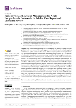 Preventive Healthcare and Management for Acute Lymphoblastic Leukaemia in Adults: Case Report and Literature Review