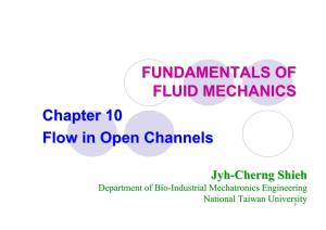 FUNDAMENTALS of FLUID MECHANICS Chapter 10 Flow In