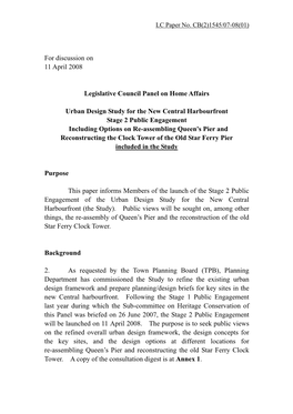 For Discussion on 11 April 2008 Legislative Council Panel on Home