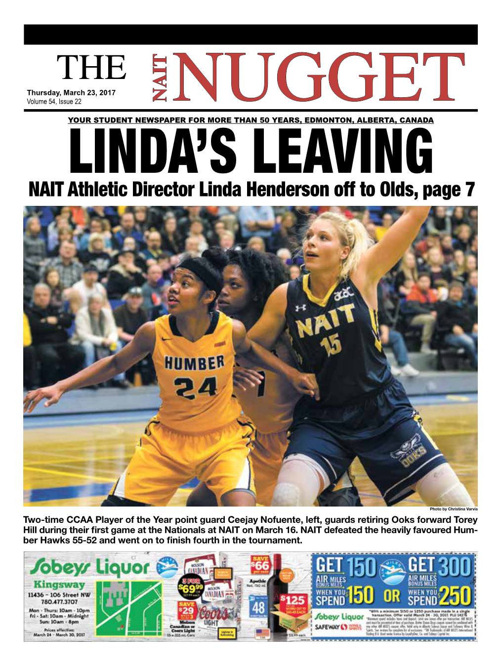 NAIT Athletic Director Linda Henderson Off to Olds, Page 7