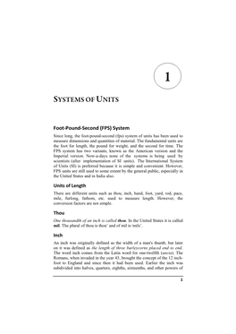 Systems of Units