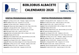 Bibliobus Albacete Calendario 2020