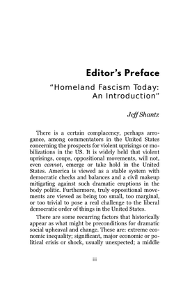 Homeland Fascism Today: an Introduction”