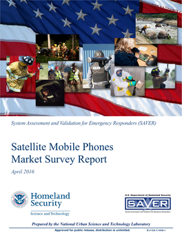 Satellite Mobile Phones Market Survey Report April 2016