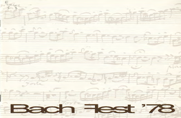 1978 Bach Festival Program