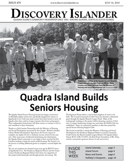 Quadra Island Builds Seniors Housing