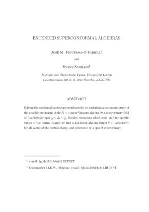 Extended Superconformal Algebras