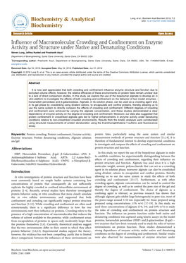 Influence of Macromolecular Crowding and Confinement On