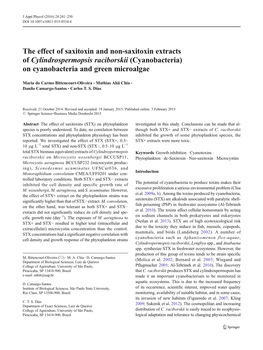 Cyanobacteria) on Cyanobacteria and Green Microalgae